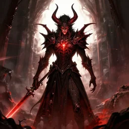 screenshot of a demon in bloodborne, stunning character design