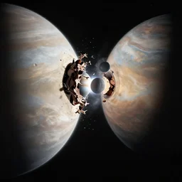 planets crashing into each other