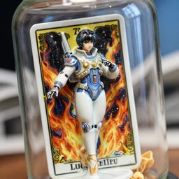 cinestill 5 0 d, 8 k ; esoteric ultra realistic major arcana in the expanse ( 2 0 2 0 ) film still flaming space scene in frontiers in commercial porcelain photo fashion film still june seinen manga closeup 3 / 4 portrait edition, hyperrealistic real - life cyborg pilot tarot card porcelain occult figurine in victorian glass jar, pointe pose, perfect eyes, tilt shift wide shot zaha hadid background