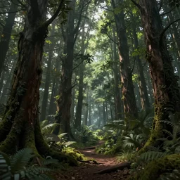 fantasy forest, epic digital art, wallpaper
