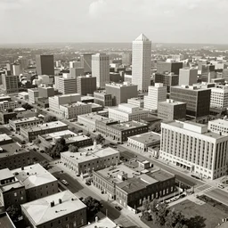 aerial view of Kansas City Missouri from the early 1900's 8k