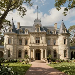 detailed cinematic wide shot of sucession mansion design spring light, painting by gaston bussiere, craig mullins, j. c. leyendecker