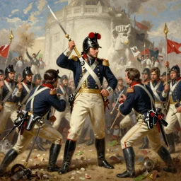 drdisrespect conquering waterloo as napoleon, battle scene, highly detailed painting by gaston bussiere, j. c. leyendecker, greg rutkowski, craig mullins 8 k