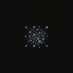 generative art, creative coding, coding art, p 5. js, openprocessing, javascript, unique, processing, bright on black background, item variations, minimalistic, high contrast