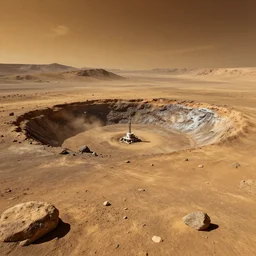 mining site on mars