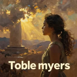 we see violet myers from side. atmospheric feeling, warm colours, brown colours, yellow colours, epic scene, cinematic, very detailed, oil painting