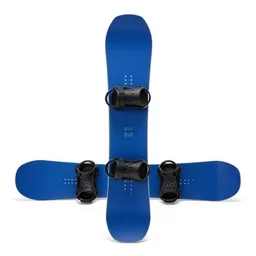 sapphire blue snowboard, 8k product photo, isolated on a pure white background, centered, entire object in frame, sharp focus, soft studio lighting