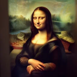 jesus christ boxing with the mona lisa. live action
