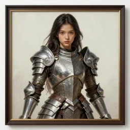 a professionally painted portrait of an attractive young girl, partially clothed in battle armor, olive skin, long dark hair, beautiful bone structure, symmetrical facial features, intricate, elegant, heroic pose, digital painting, concept art, smooth, sharp focus, finely detailed, beautifully framed, from Metal Gear, in the style of Artgerm and Greg Rutkowski