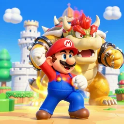 Mario taking over Bowsers castle