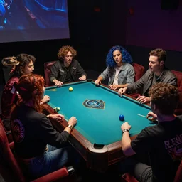 plaiyng league of legends in a cinema