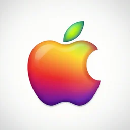a colorful apple computer logo