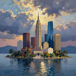 a sunday afternoon on the island of la grande jatte, artwork of pedro bell, parliament, funkadelic, george clinton, bootsy collins, the mothership, chocolate city