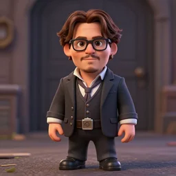 johnny depp as a 3 d cartoon