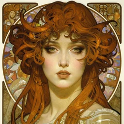 realistic detailed face portrait of a Majestic Nightmare Goddess by Alphonse Mucha, Ayami Kojima, Amano, Karol Bak, Greg Hildebrandt, and Mark Brooks, Art Nouveau, Neo-Gothic, gothic