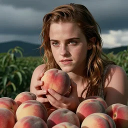 emma watson loves so many delicious peaches!