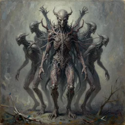 a breathtaking 3 d pencil, symmetrical, oil canvas of an incommensurable, otherworldly entity, beyond the laws of physics, above reason, lovecraftian, anti life, the dark at the end of everything, the end of times, the beast with many names, digital art, trending on artstation, catalogue raisonne, autodesk maya, hyperrealism, ultra detailed, 3 point perspective, physically - based rendering, photoshopped, 8 k