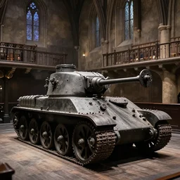 Photo of a tank in Hogwarts Great Hall