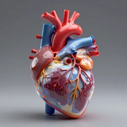 highly detailed, anatomically accurate, 3D model of a human heart, made out of acrylic, ambient lighting, award winning, stunning