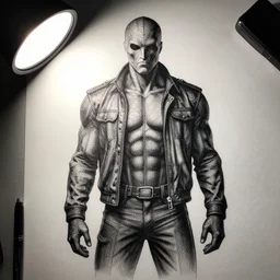 magnet man character design, graphic art design, intricate details, studio lighting