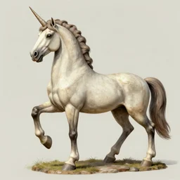 a picture showing a reconstruction of what the magdeburg unicorn looked like,