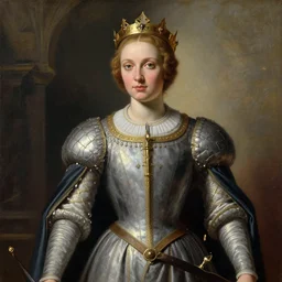 beautiful painting of Joan of Arc, high quality, highly detailed, Romanticism painting, medieval, 8k, vivid, coherent, octane render