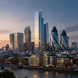 epic cinematic artwork landscape of London's skyline in the year 3000, futurism, digital art, masterpiece, 4k