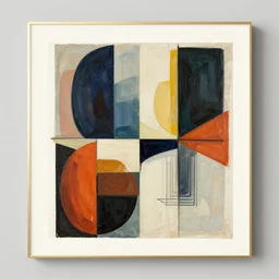 mid century post modern abstract artwork, trending on Saatchi Art, trending on Society6, high definition,