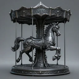 3d sculpt of an evil ironwork carousel horse, artstaton, League of Legends, overwatch, digital illustration