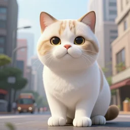 huge cat in the city