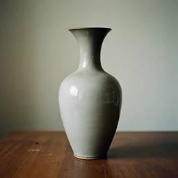 medium shot photo of a vase on a table, pentax k1000