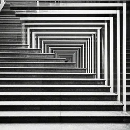 optical illusion, stairs
