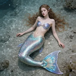 beautiful mermaid, stunningly beautiful, soft lighting, flashes, realistic wide angle, sharp focus, 8 k high, 6 4 megapixel, insanely detailed, intricate, elegant, art by artgerm and wlop