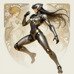mistral from metal gear rising, intricate, elegant, dynamic pose, highly detailed, digital painting, artstation, concept art, matte, sharp focus, illustration, art by Artgerm and Greg Rutkowski and Alphonse Mucha