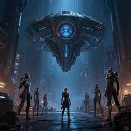 dark city future street mothership mass effect andromeda krogan base wallpaper 3 d pixar disney digital cgi rtx hdr painting bioluminance alena aenami artworks in 4 kby jesper ejsing, feng zhu and loish beeple, by thomas kinkade 2 2 2 2