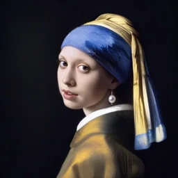 girl with a pearl earring, real life portrait, historical reenactment, history drama, beautiful, art brought to life, dslr photo, iso 1 0 0, f / 2 2, studio lighting, 8 k, asian girl, asian actor