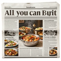 newspaper advertisement for all you can eat buffet