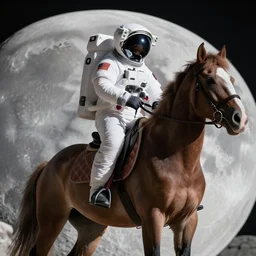 professional photo of astronaut riding a horse on the moon, low angle shot, hyperrealistic masterpiece, trending on artstation, cgsociety, kodakchrome, golden ratio, cinematic, composition, beautiful lighting, hyper detailed, octane render, 4 k, unreal engine