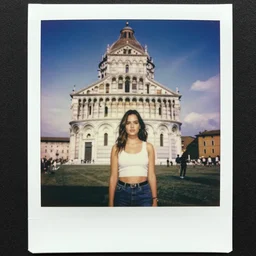 photography of ana de armas in parma ( italy ), 1 9 7 5. polaroid