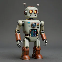 ( ( ( ( ( 1 9 5 0 s retro future robot android 1 9 8 0 s robot space pirate. muted colors. ) ) ) ) ) by jean - baptiste monge!!!!!!!!!!!!!!!!!!!!!!!!!!!!!!