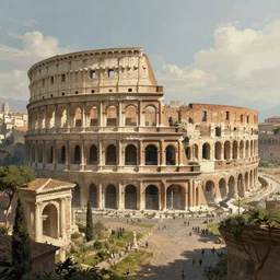 concept art of a fantasy roman city, ancient rome, city art