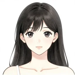 pretty anime woman headshot, portrait, drawn by WLOP