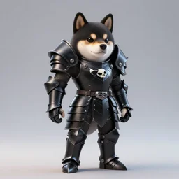 berserk skullknight black armor, anthropomorphic shiba inu, full armor visible, shiba inu face, stuning 3 d render, masterpiece, glowing aura, by donato giancola and greg rutkowski and wayne barlow and zdzisław beksinski, realistic face