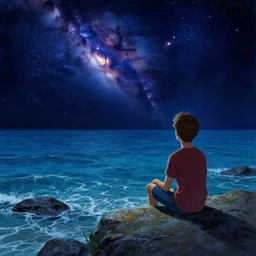 stay here a little tonigh, watching at the sea of the cosmos. take a breath. by james gurney