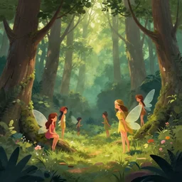 a fairies forest. digital art.