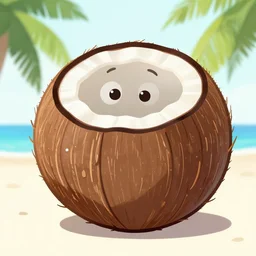 now, the coconut nut is a big, big nut,, silly, coconut, cartoon,