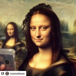 female influencer face with instagram selfie photo of looking to the left with curly hair in room mona lisa face # photography # nofilter # beauty