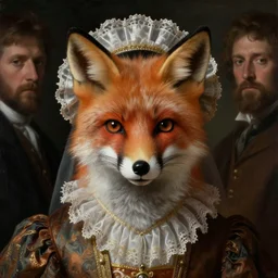 front symmetric face of asian megane fox in japanese costume, victorian head dress, by jan van eyck, tom bagshaw, jean delville, william bouguereau, albrecht durer, symbolist painting, mysterious mood