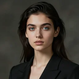 detailed cinematic wide shot of beautiful attractive young latina woman black clothes black hair slim face symettrical face clean skin blue eyes black clothes, ultra realistic, spring light, painting by gaston bussiere, craig mullins, j. c. leyendecker
