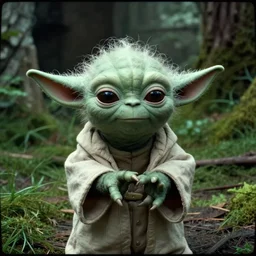 still from secret camera footage of yoda in his natural habitat
